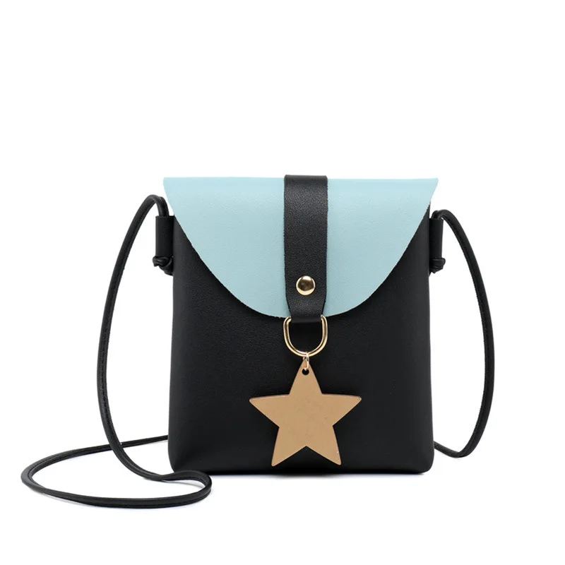 

New Arrival Unique Colorful Pu Travel Fresh And Sweet Style Magnetic Button 17*4*18Cm Shoulder Bag For Girl