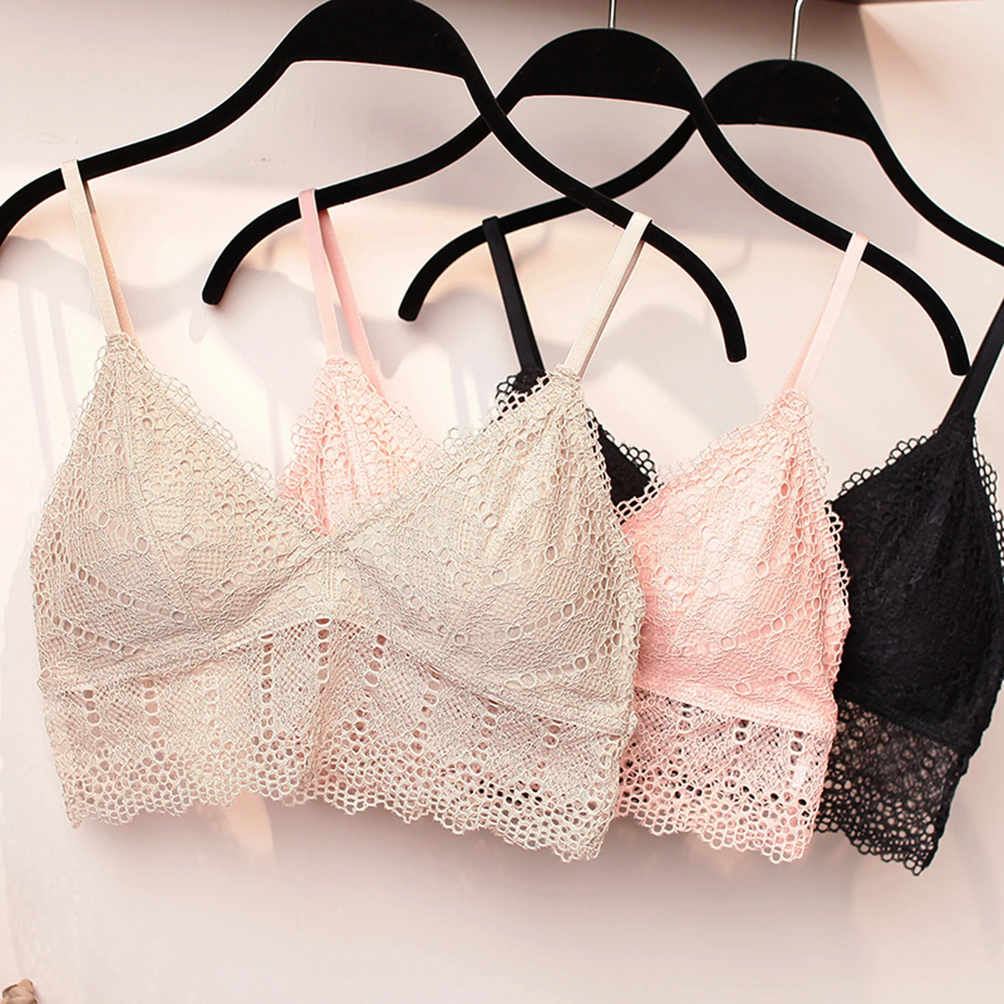 
new design Simple Sexy Woman Lace Breathable seamless Bra 