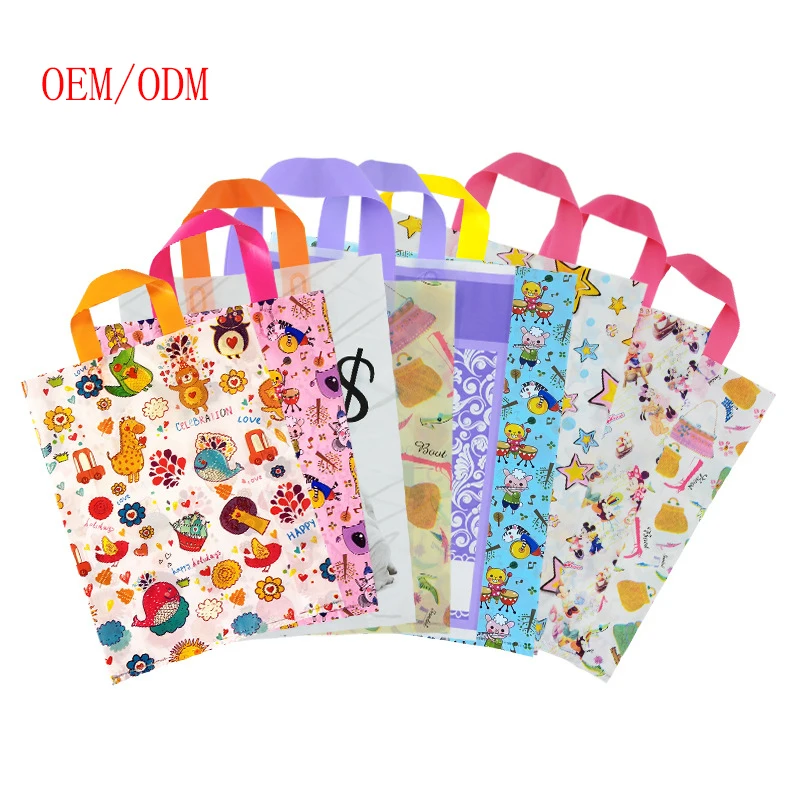 

Wholesale Custom Plastic Bag Shopping Business Packaging Bag Poly Tote Bag Gift Pouch With Logo