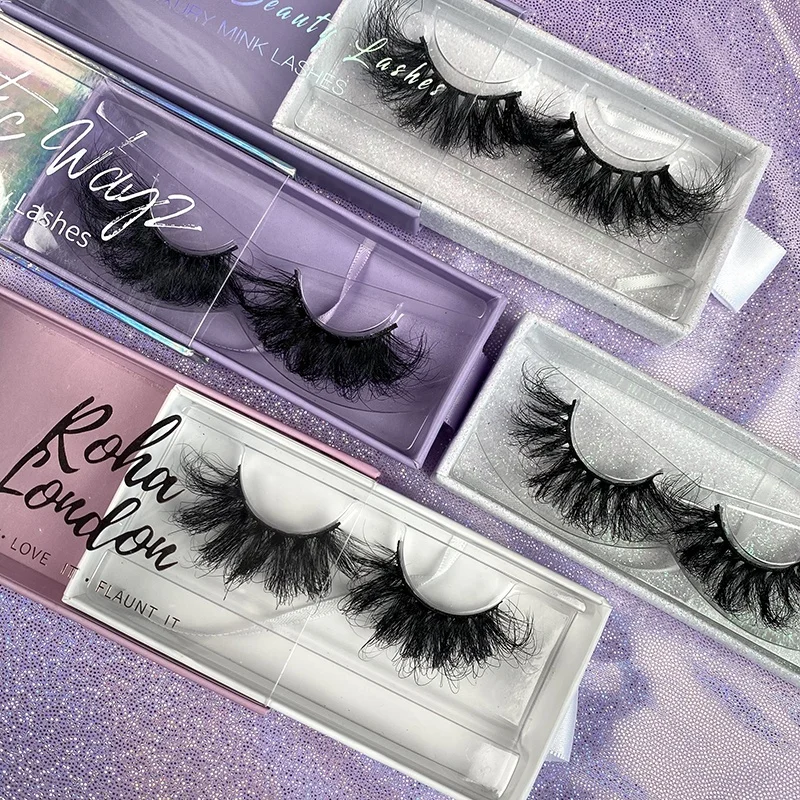 

2021 new arrivals private logo lashbox packaging eyelash cases full strip lashes 25mm mink eyelashes vendor