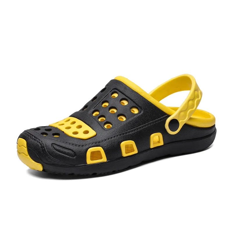 

Summer New Fashion Trendy Cave Shoes Men Sandals Non Slip Soft Eva Soled Outdoor Couple Beach Men Clogs, As picture