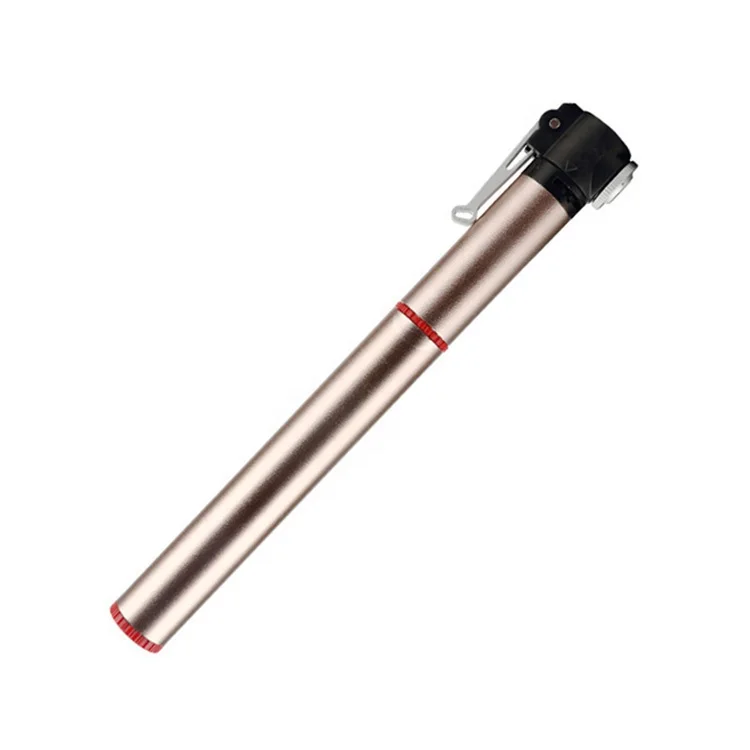 

Wholesale Hand Operated Cycling air Pump Aluminum Mini Bicycle Pump, Gold or customized color