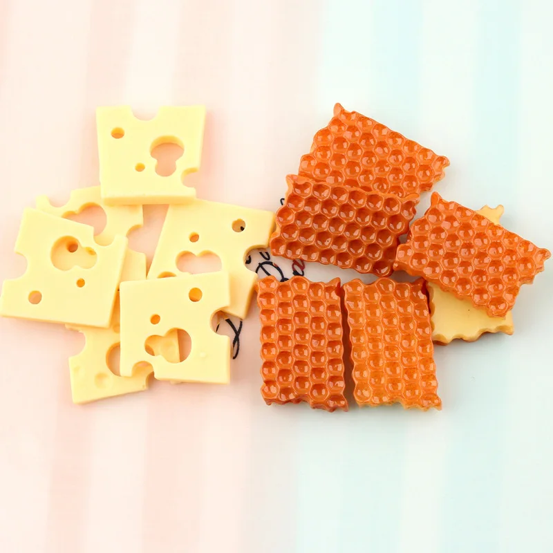 

yiwu wintop creative style honeycomb beehive cheese slice shape flatbck resin cabochons for kids diy scrapbook