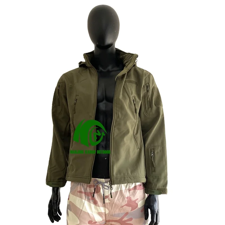 

KANGO Factory Supply Ready to ship Camouflage army military jacket shark skin softshell jacket, Camouflage and customized