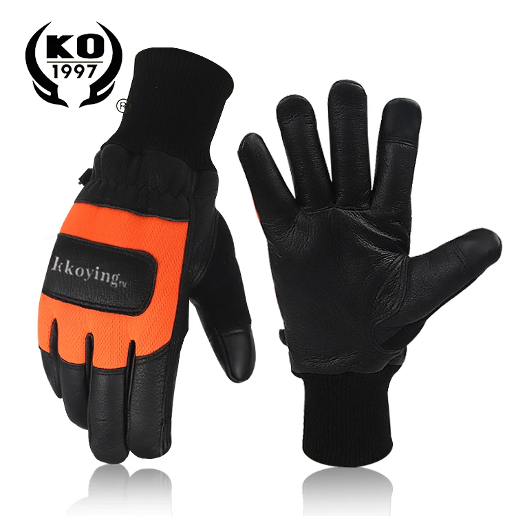

Amazon hot safety gym safety warm pigskin leather gloves for skiing
