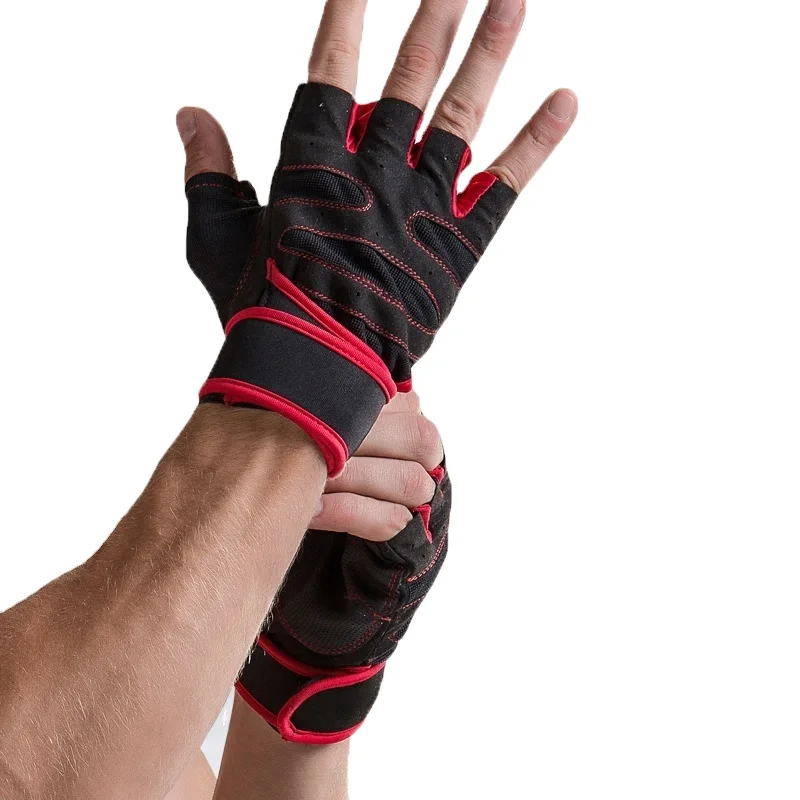 

Anti-Slip Gym Sports Glove Fitness Men And Women, Black, red,blue/customized
