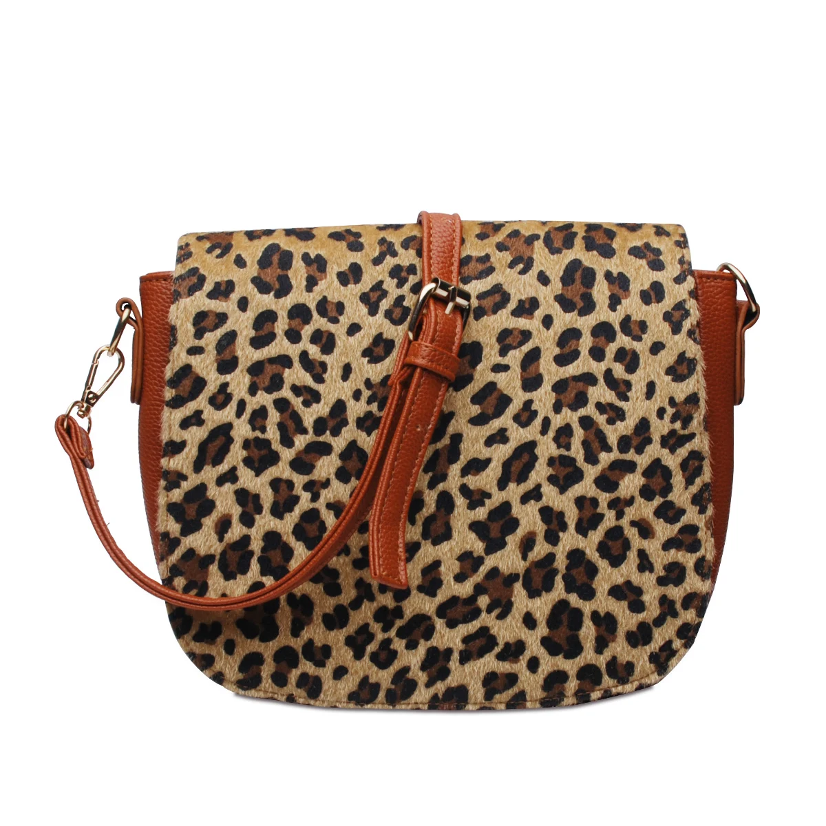 

Wholesale Brown Cheetah Flap Tote Bag Woman Fashion Crossbody Bags Faux Leather Leopard Flap Tote Bag DOM1111745