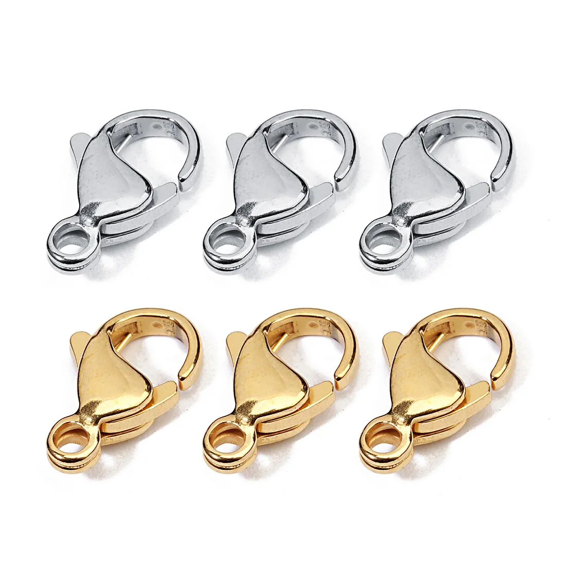 

XuQian 25 Pcs Stainless Steel Lobster Clasps Claw Clasps for Bracelet Necklace Jewelry Making Findings