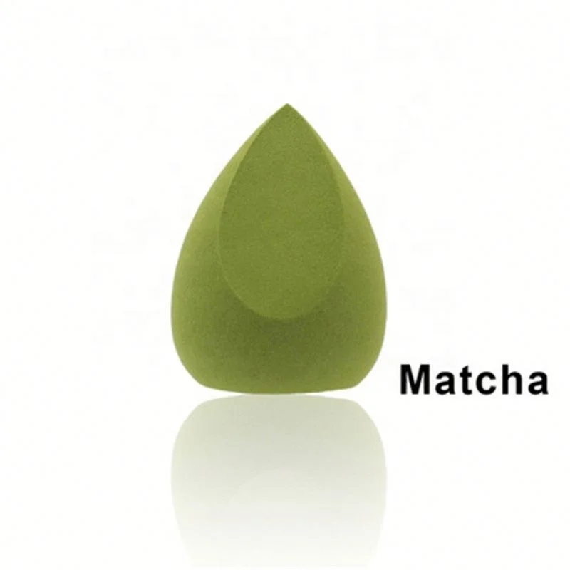 

Wholesale Beauty Cosmetic Teardrop Cutting Latex Free Makeup Sponge Blender, Brown/red wine/matcha/black