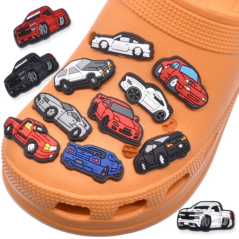 

Cute Different Car Shoe Charms Saloon Car Racing Van Shoe Decorations fit Christmas Gift for Kids, Accept customized