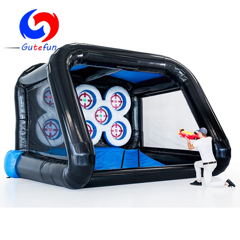 

2020 popular two players interactive Nerfgun football soccerball baseball archery IPS combi sport arena for sale