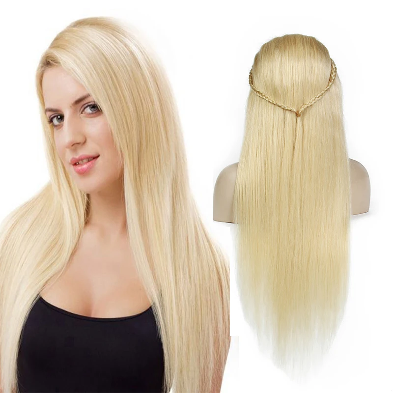 

Human Hair Wigs Silky Straight 613 Blonde Brazilian Virgin Hair 150 Density Full Lace Wigs for Black Women with Baby Hair