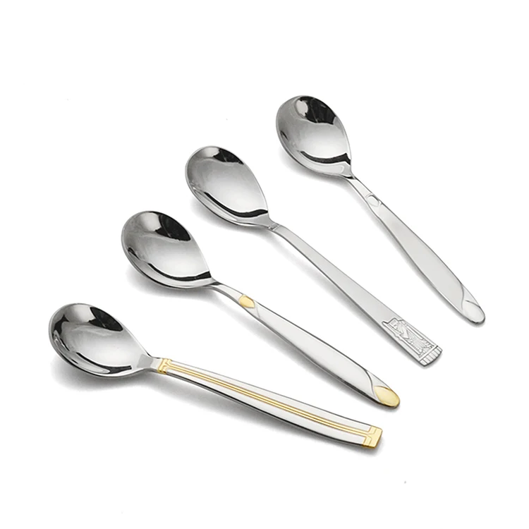 

Hot Selling Small Circular Spoon Stainless Steel Soup Bouillon Spoon
