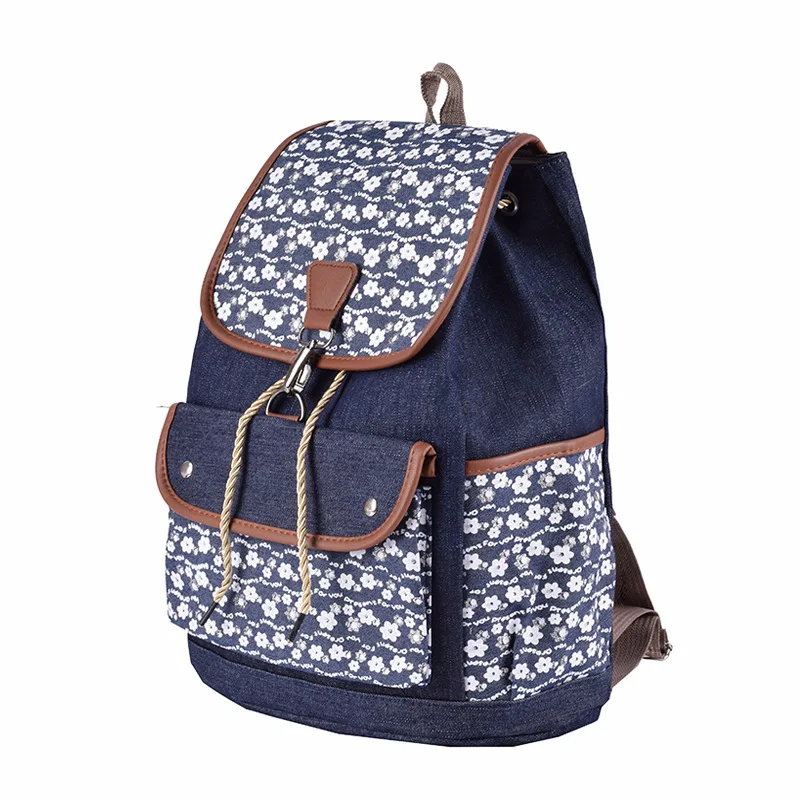 

Twinkle Factory Fashion Woman Denim Backpack Student Bag