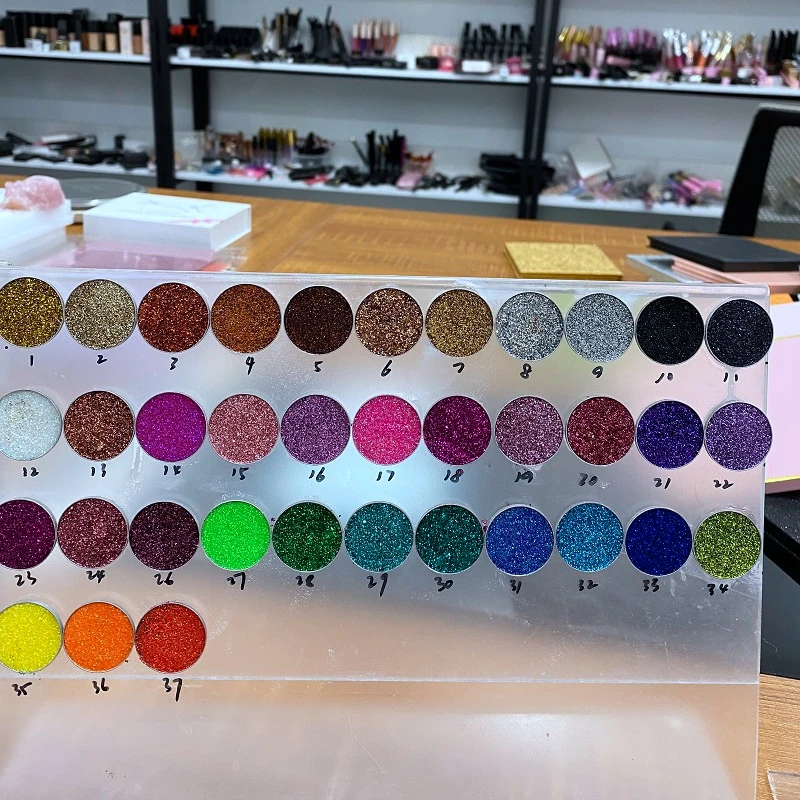 

makeup high pigment make your own brand private label glitter custom eyeshadow palette, 30 colors