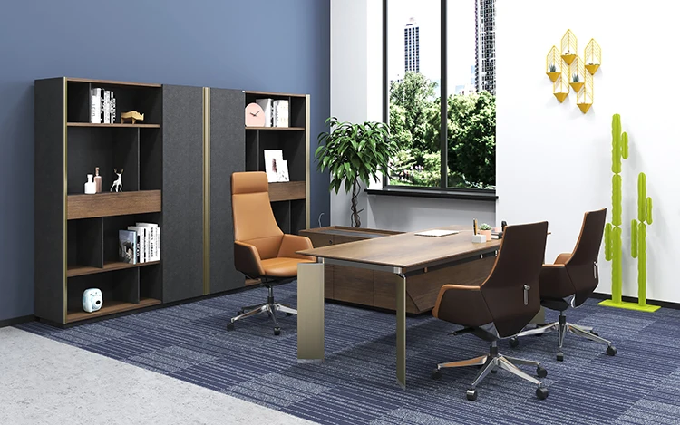 Manufacture High Quality CEO Italian Modern Wood Home Office Desk