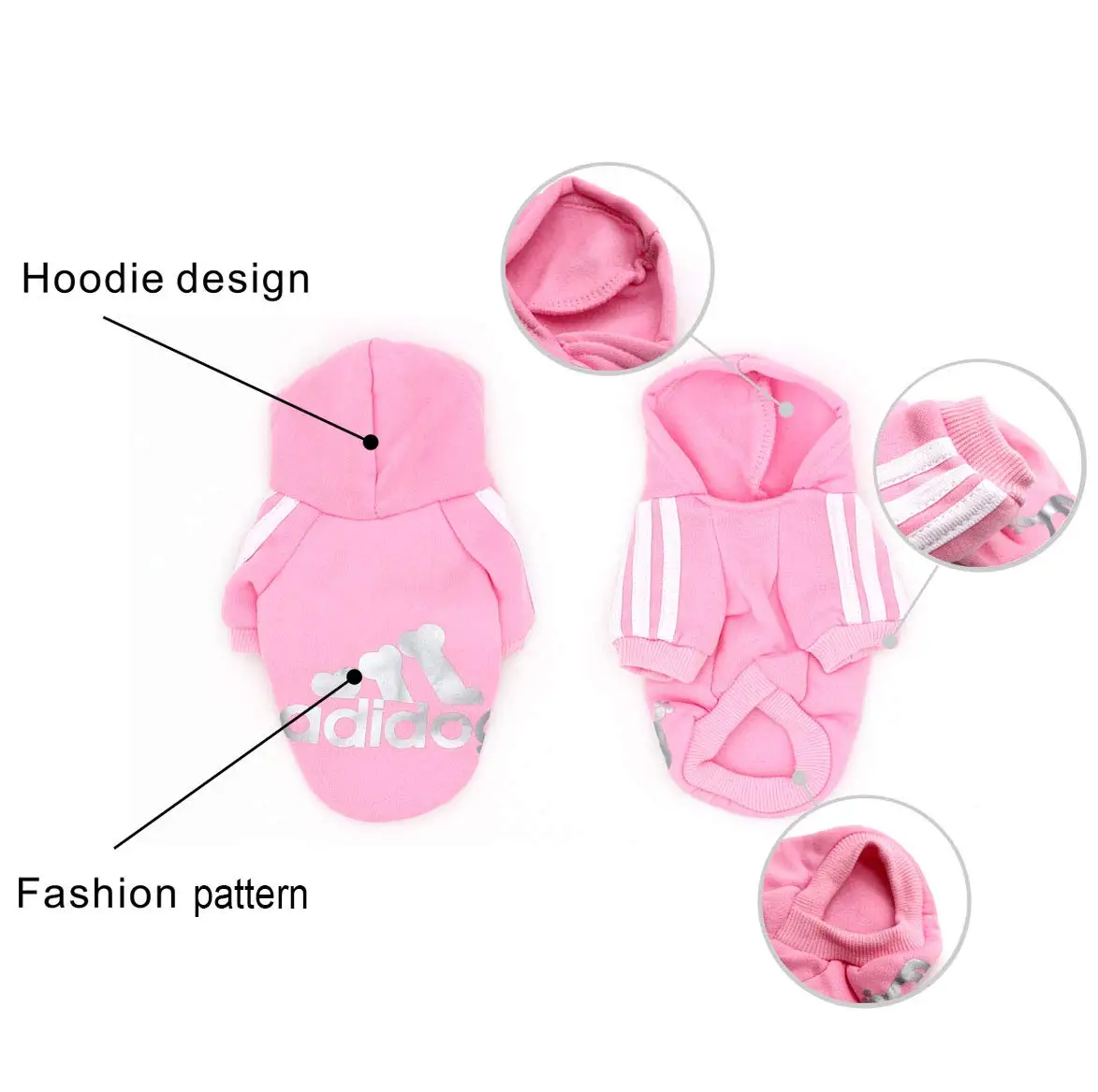 Dog Clothes Winter Pet Clothing Chihuahua Ropa Perro French Bulldog Coat Shirt Solid Sweatshirt For Dogs Pets Costume