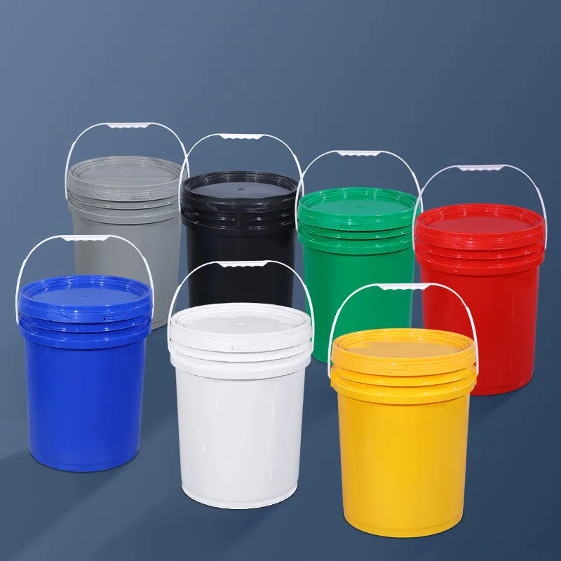 Thicken 5 Gallon Plastic Bucket With Handle Gasket Screw on Lid and Straw Container for Paint Solvent Package