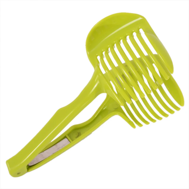 

1Pcs Fruit Vegetable Tomatoes Clip Slicer Holder Lemon Potato Onion Cutter Home Kitchen Tools, Multicolor