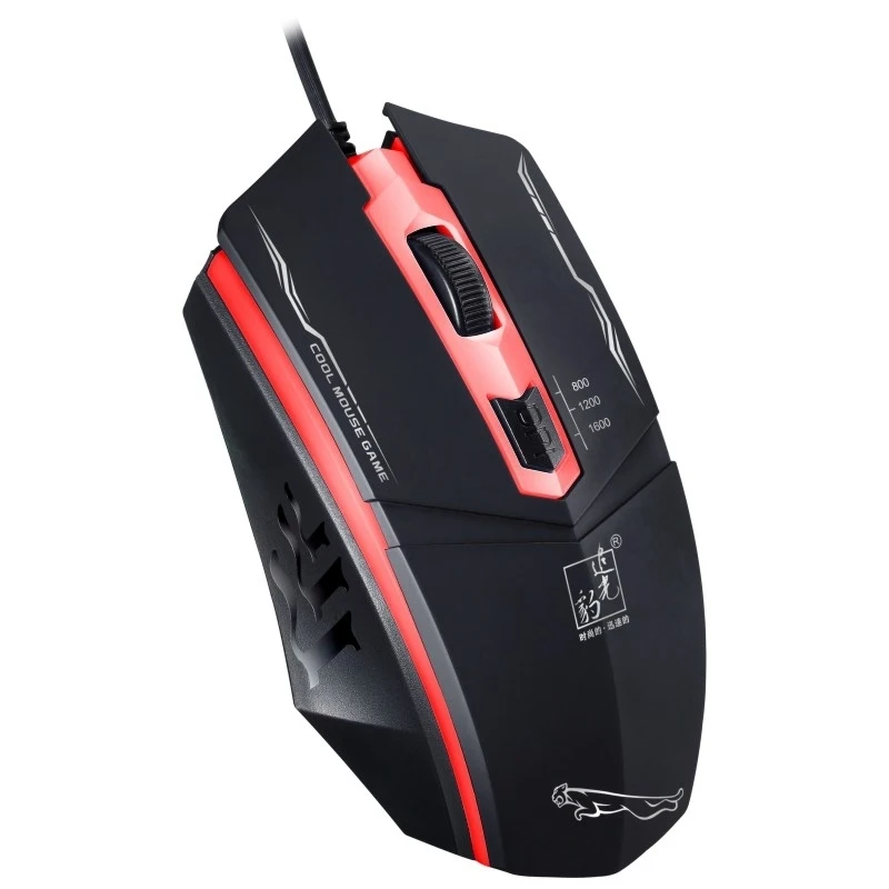 

2022 new arrivals Cheap USB Mouse 1600DPI Three speed Adjustable LED Backlight Wired Optical Gaming Mouse