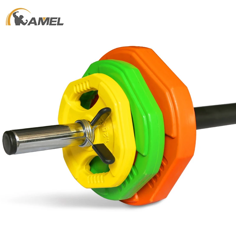 

High Quality Adjustable Barbell Set Rubber Coated Body Pump Set, Custom color