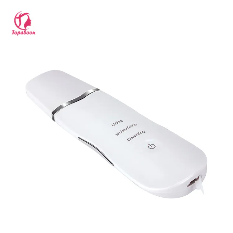 

Wholesale Black White Ultrasonic Hot Handheld Ultrasound Exfoliating Remove Ultrasonice Face Scrubber For Women Men