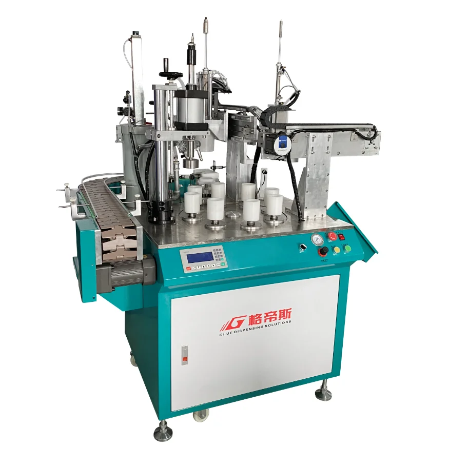 Led Bulb Semiautomatic Assembly Line Punching Gluing And Housing