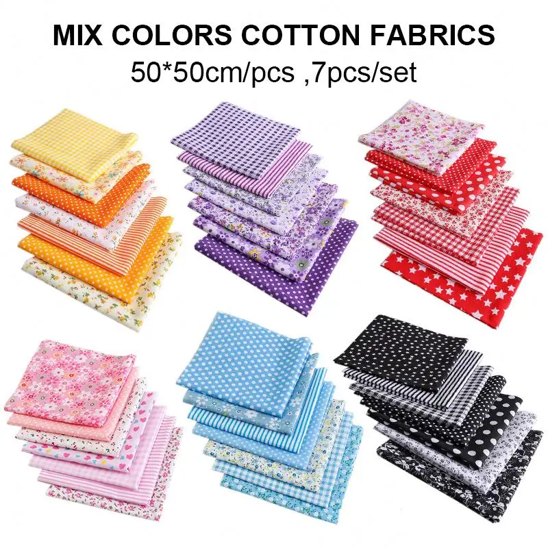 
Quality Fat Quarter Muti-Color Cotton Material Patchwork Fabric For Sewing DIY Crafts 50X50CM 