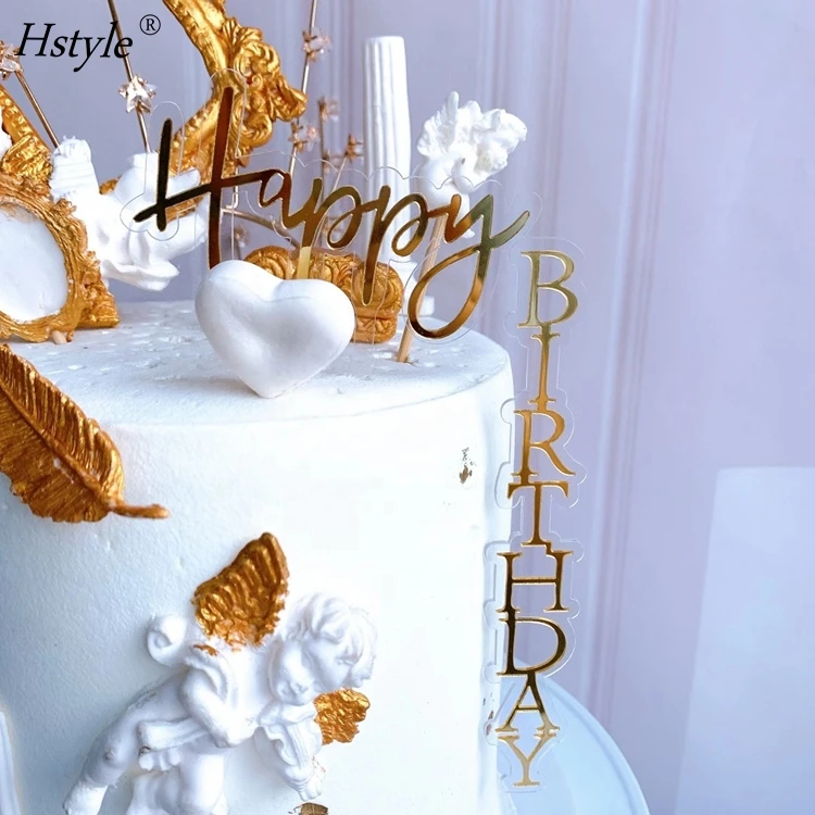 

New arrival DIY Acrylic Cake Topper Happy Birthday Cake Topper Floating Birthday Cake Topper PQ681