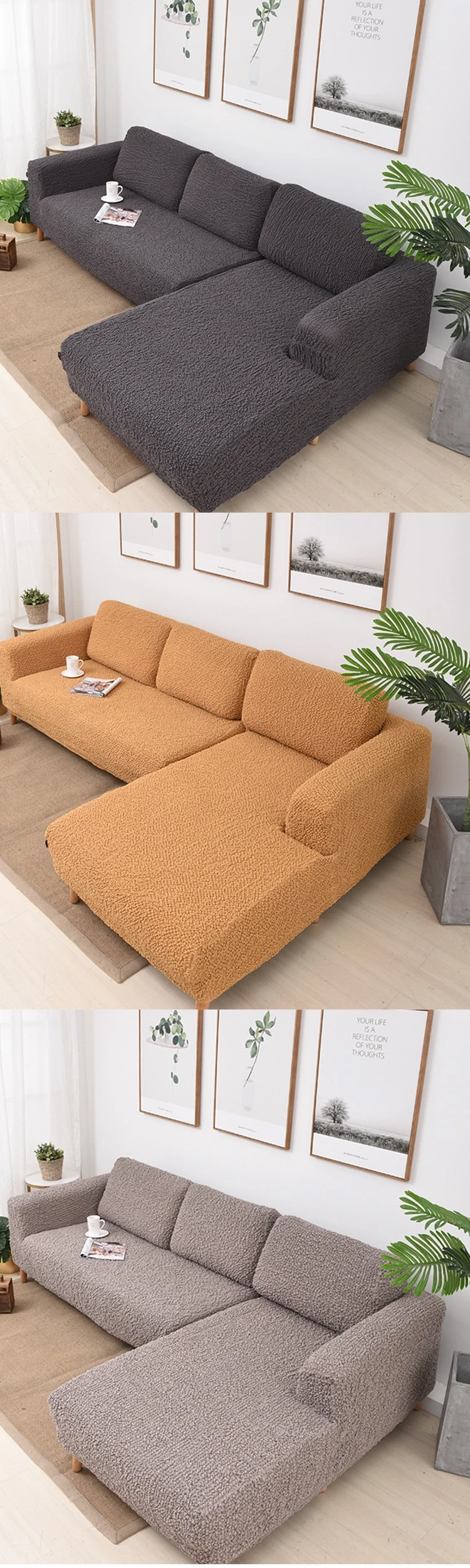 New Design Full Protective 5 Seater 7 Seater L Shape Sofa Cover