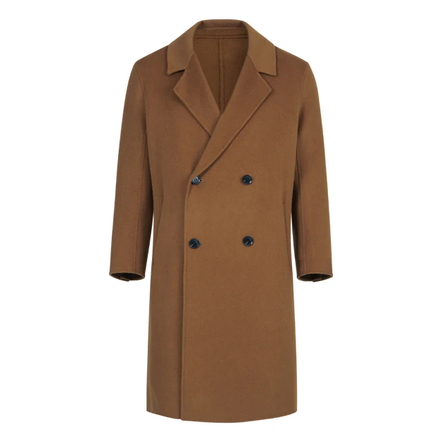 

Autumn and Winter Mid Length Wool Coat Men's Blend Coat Double-breasted Cashmere Overcoat