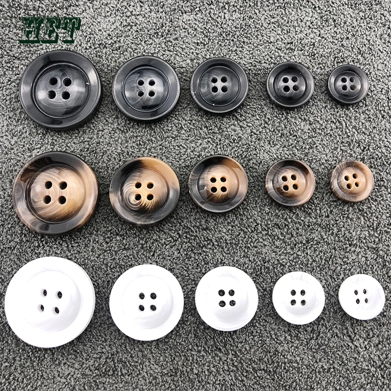 

2019 hot Good quality custom resin polyester fashion horn button