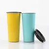 15oz Vacuum Insulated Coffee Travel Tumbler Stainless Steel Coffee Tea Mug with Sliding Lid Works Great for Ice Hot Drink