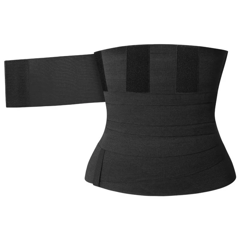 

Women Slimming Body Shaper Sheath Snatch Me Up Bandage Wrap Waist Trainer, Black/wine red