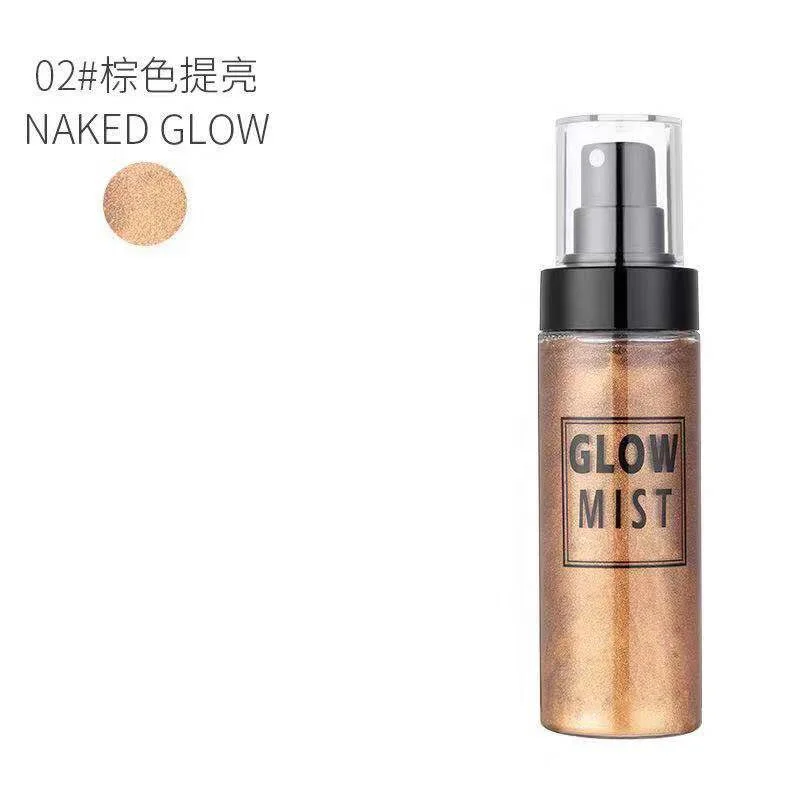 

Face and Body Glow Shimmer Mist Glitter Highlighter Spray, 3 colors