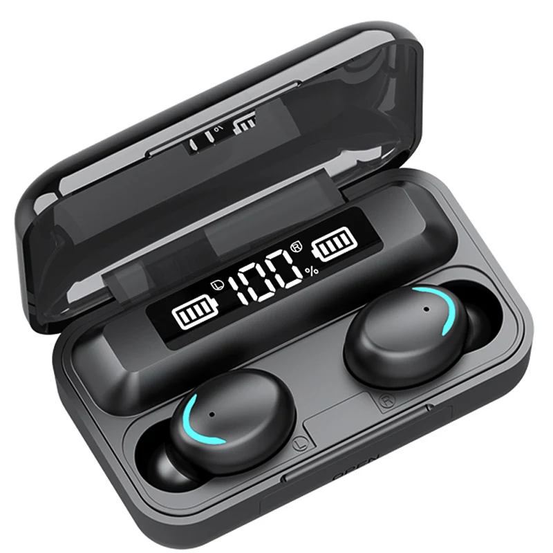 

2000Mah Charging Box IPX7 Waterproof Sports Earphone LED Display 5.0 Wireless Stereo Earbuds F9-5C F9-5 F9 Headphone