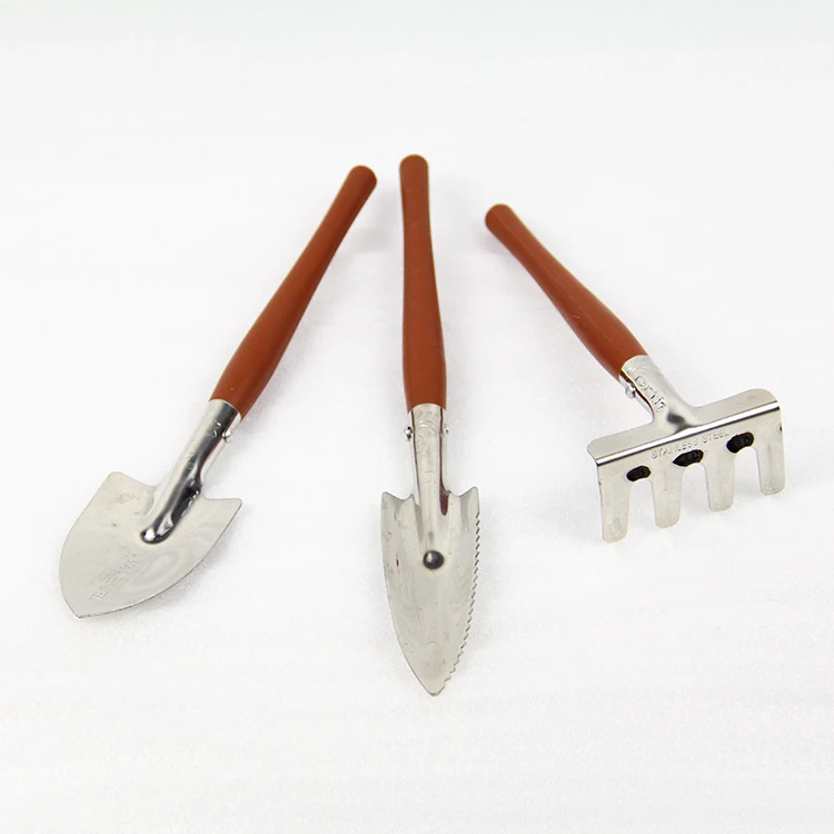 Multi 3 pieces mini stainless steel garden hand tools set