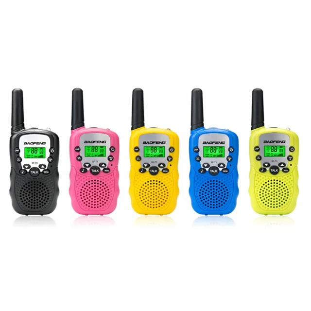 

Baofeng BF-T3 Mini ham transceiver for children FRS T3 colorful mobile two way radio PMR 446 handheld walkie talkie, Black/blue/yellow/pink/green