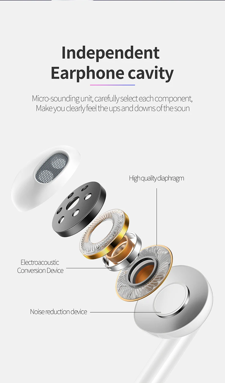 Mcdodo mobile type c plug in-ear earphone 1.2m high quality wired type-c earbuds for xiaomi/huawei - ANKUX.COM