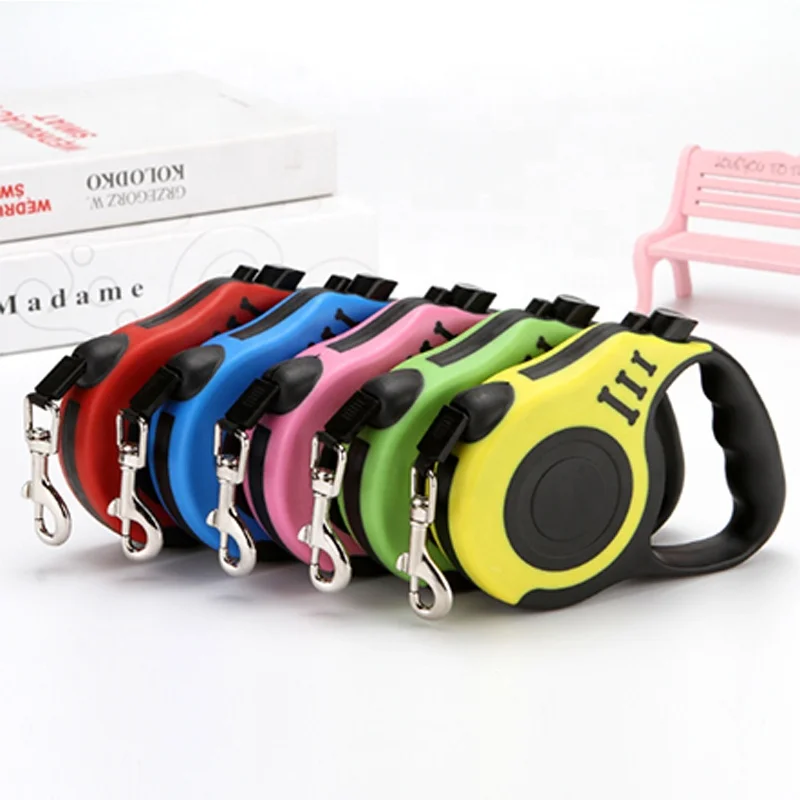 

Custom Pet Products 3m 5m Luxury Adjustable Retractable Dog Leash, Green, yellow, pink, etc, customized for pet supply