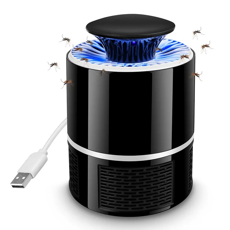 

SHAREUS 2021 New Usb Powered Indoor intelligence Uv Led Photocatalyst Electronic Fly Catching magic Mosquito Killer Trap Lamp, Black