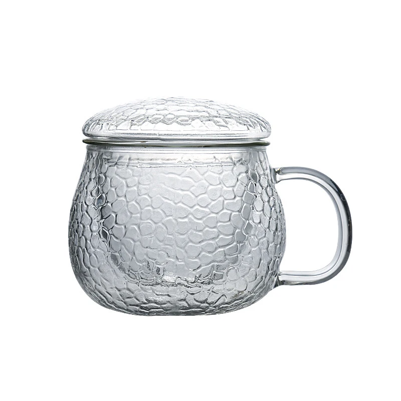 

Japanese hammered crystal clear bubble glass tea coffee cup, Customized color