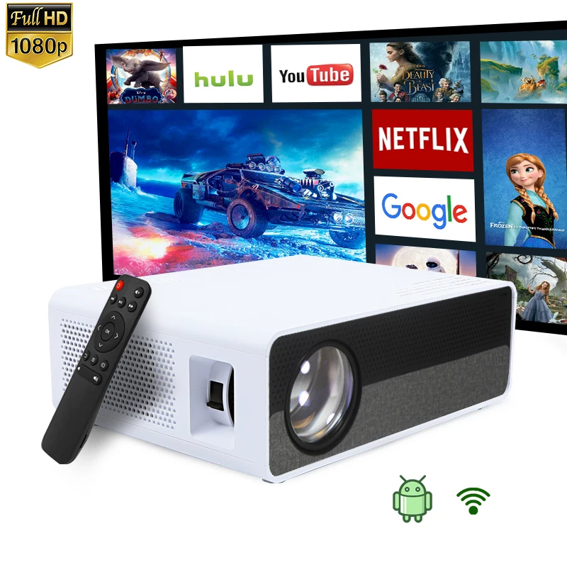 

2021 Home Theater LED LCD Projector 7000 Lumens Full HD Android Projectors 4K WIFI