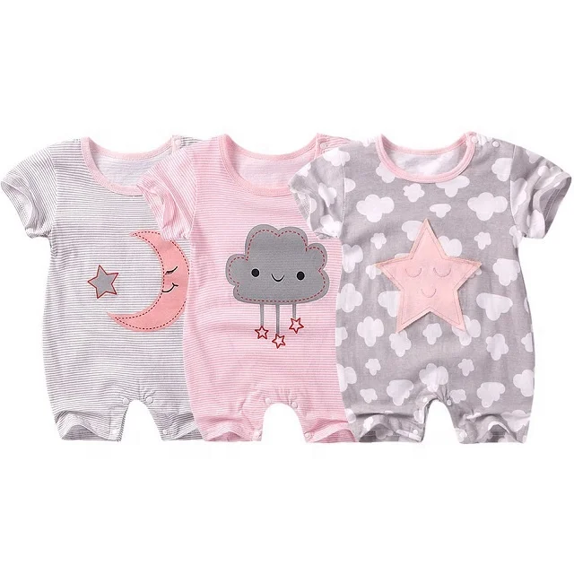 

Boutique Suit With Solid Color Short Children Rompers Girls Short Sleeve Kids Clothes Newborn Toddler Baby Sleeping Pajamas