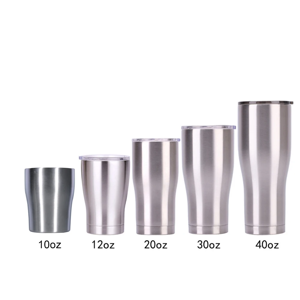 

Custom 12OZ 20OZ 30OZ 40OZ Stainless Steel Tumbler Vacuum Insulated Coffee Mug Wine Tumbler With Straw For Wholesale, Customized colors acceptable