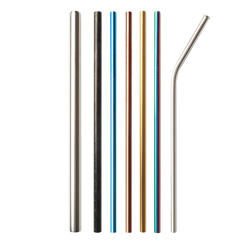 

Reusable Custom Logo Stainless Steel Metal Drinking Straws In Bulk, Silver/gold/rose gold/multicolored/black/blue/purple