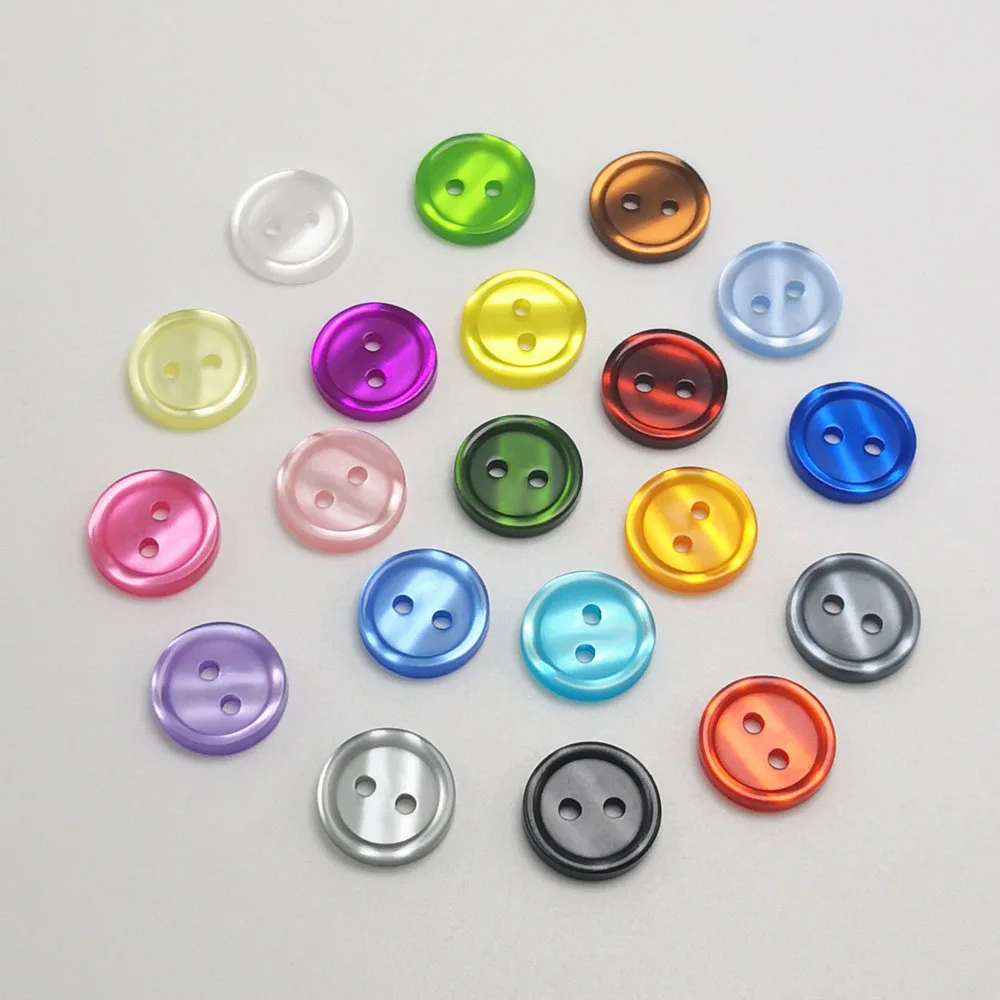 Garment Button Fashion Resin Plastic Pearl Colorful Shirt Polyester 2