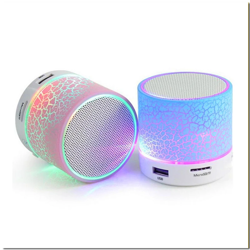 

2021 best selling A9 mini crack TWS speaker colorful LED Blue tooth wireless portable Speaker for all mobile phones