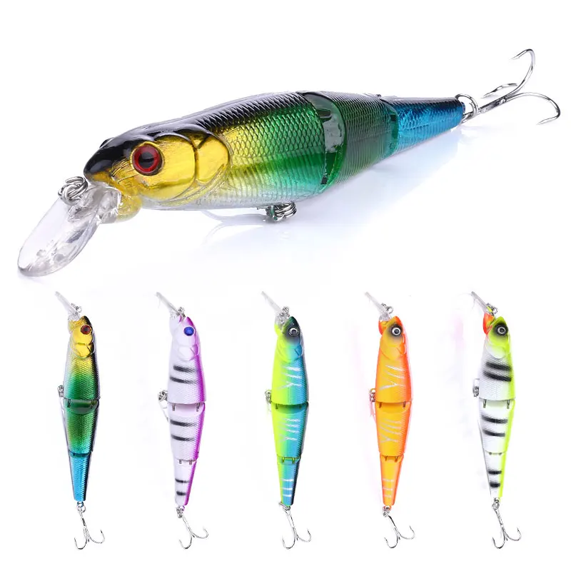 Hengjia 3 Sections Jointed Minnow 125mm 16.2g Hard Fishing Bait Multi-jointed Fishing Lures Pesca