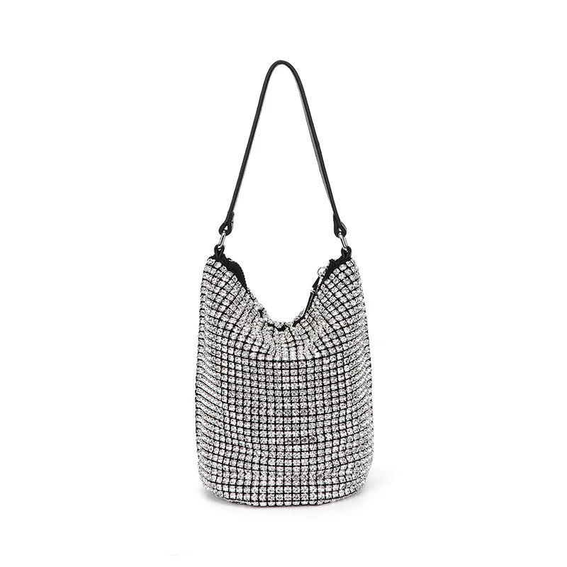 

JANHE Bling Crystal Evening Handbag Lady Girl Small Tote Crossbody Bag Wedding Fashion Purses Luxury Women, As picture